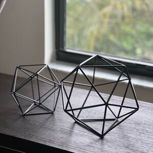 Geometric Black Metal Sculptures